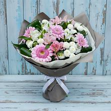 Букет цветов из:  Герберы, Альстромерии и Хризантемы в Олонце