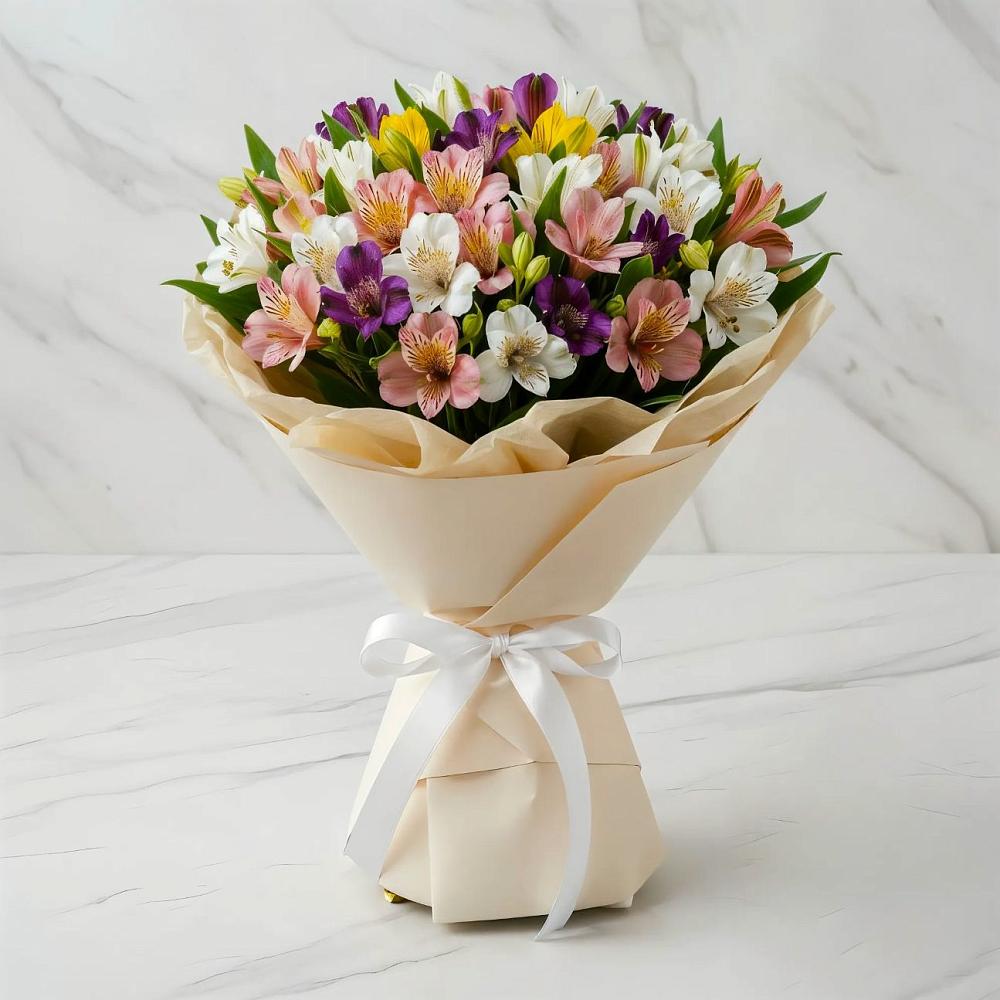 Букет цветов из: Альстромерии в Олонце