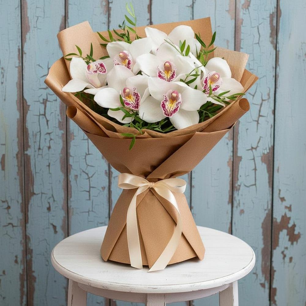 Букет цветов из: Орхидеи и Розы в Олонце