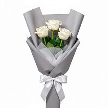 Букет 3 белые розы #REPLACE_PRED# Олонце