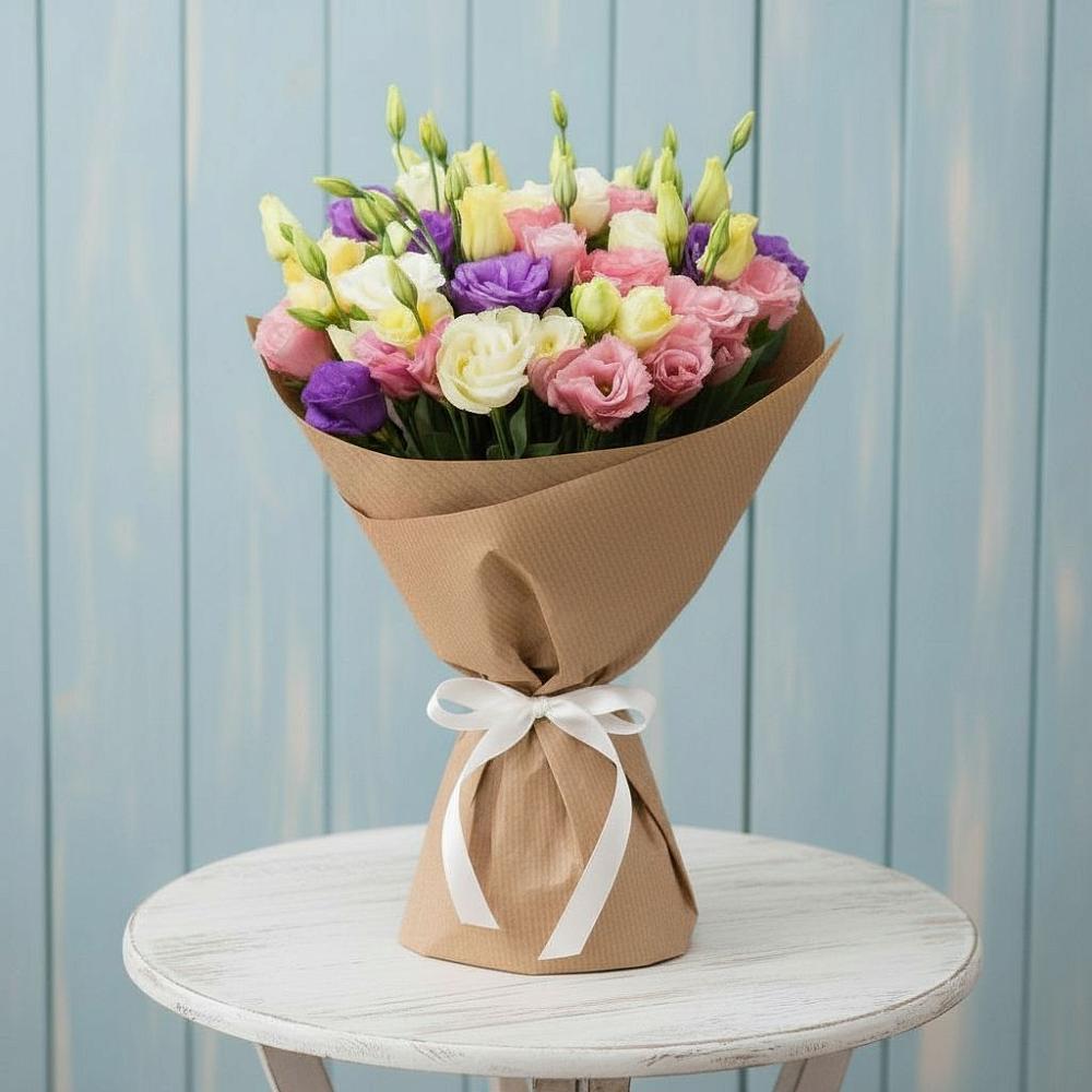 Букет цветов из: Лизиантусы в Олонце