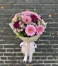Букет цветов из:  Герберы и Хризантемы #REPLACE_PRED# Олонце