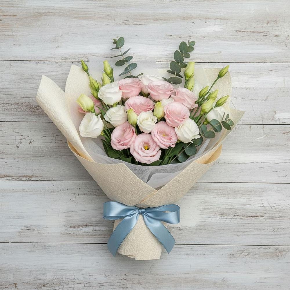 Букет цветов из: Лизиантусы в Олонце